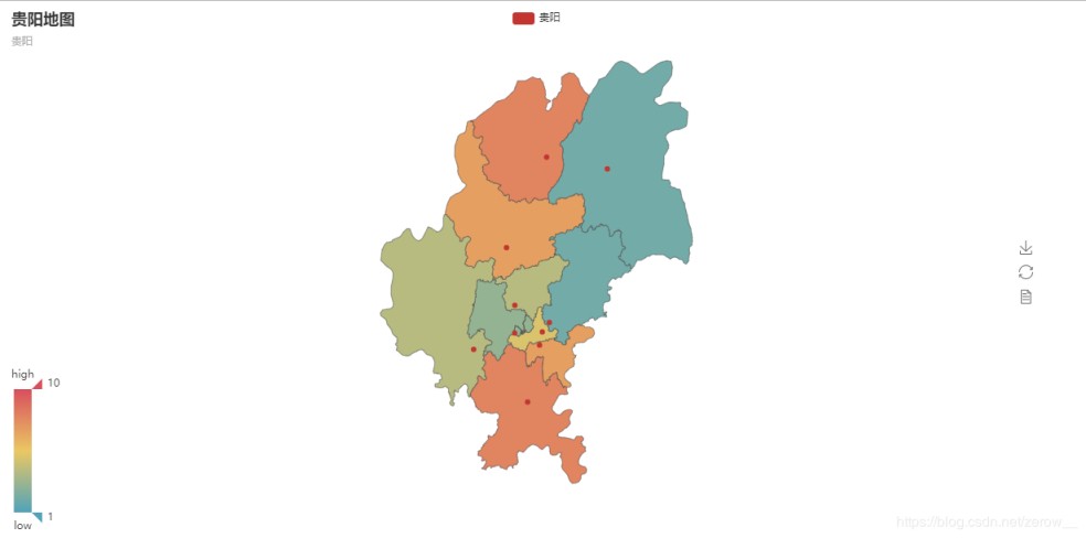 详解python 利用echarts画地图(热力图)(世界地图，省市地图，区县地图)