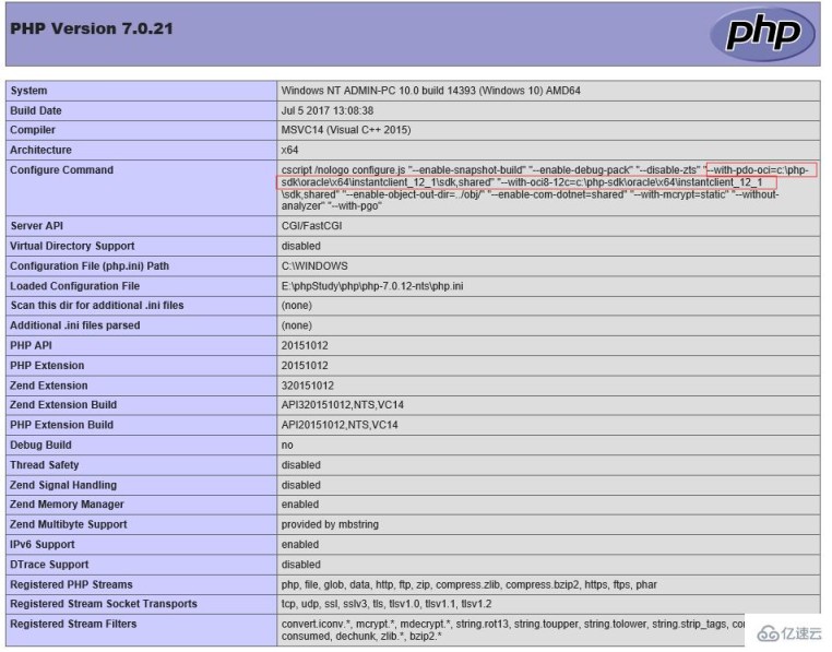 php7连接oracle数据库的方法