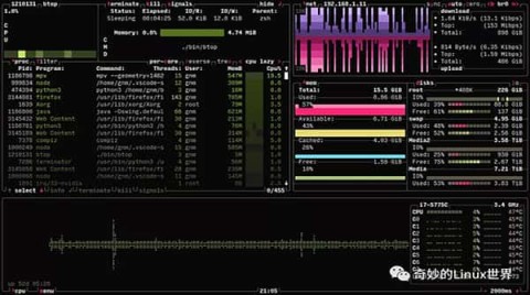 一款比 htop 更强大的系统资源监控工具