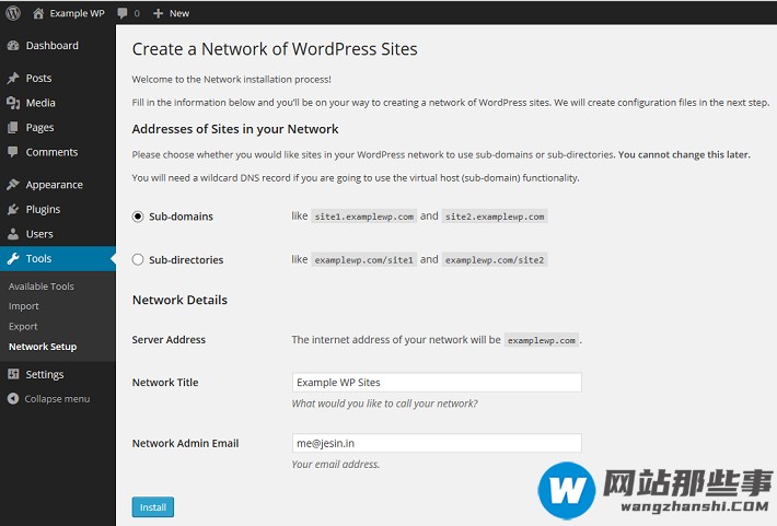 Nginx环境下WordPress的多站点功能怎么配置