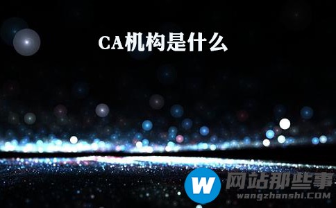 CA机构是什么机构