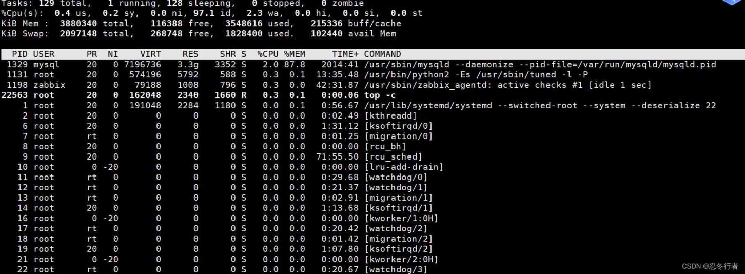 linux的CPU使用率达到100%的快速定位过程